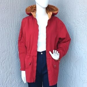 [CASUAL CORNER]  LADIES PURE COTTON REVERSIBLE  HOODED JACKET Size La…